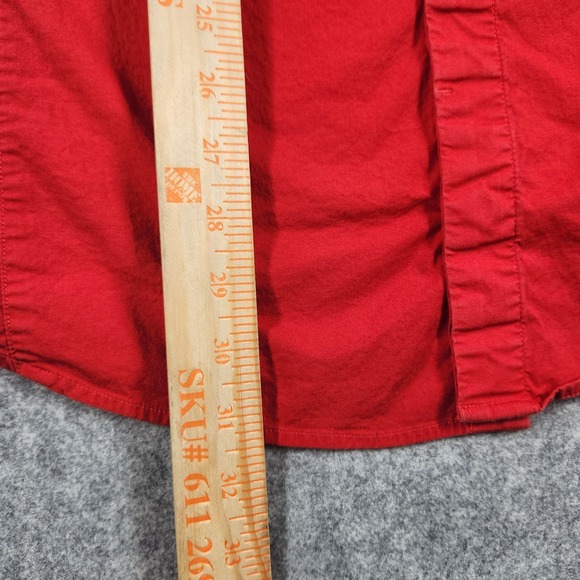 Puma Shirt Mens XL Red Ferrari Corse Clienti Red Short Sleeve Button Up - Picture 7 of 15